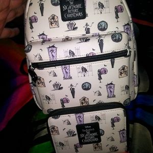 Loungefly mini backpack and wallet